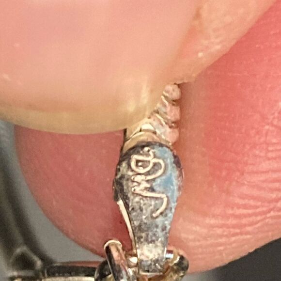 Charm Bracelet 925 silver Italian with peridot charm Makers mark MG￼ - Picture 5 of 6